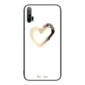 For Honor 20 Pro Colorful Painted Glass Phone Case(Golden Love) (OEM)