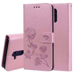 Rose Embossed Horizontal Flip PU Leather Case for Huawei Mate 20 Lite, with Holder & Card Slots & Wallet (Rose Gold) (OEM)