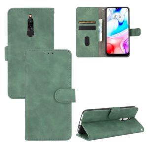 For Xiaomi Redmi 8 Solid Color Skin Feel Magnetic Buckle Horizontal Flip Calf Texture PU Leather Case with Holder & Card Slots & Wallet(Green) (OEM)