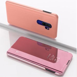 For OPPO A11 / A9 (2020) Plated Mirror Horizontal Flip Leather Case with Holder(Rose Gold) (OEM)