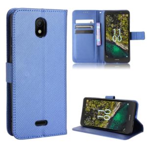 For Nokia C100 Diamond Texture Leather Phone Case(Blue) (OEM)