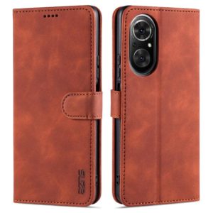 For Honor 50 SE AZNS Skin Feel Calf Texture Horizontal Flip Leather Case with Card Slots & Holder & Wallet(Brown) (AZNS) (OEM)