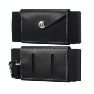 Ultra-thin Elasticity Mobile Phone Leather Case Waist Bag For 5.8-6.1 inch Phones, Size: S(Black) (OEM)