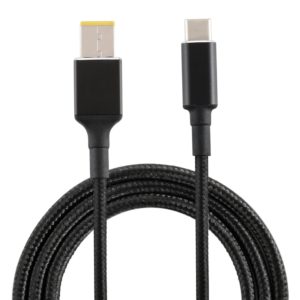 100W Big Square Male to USB-C / Type-C Male Nylon Weave Power Charge Cable for Lenovo, Cable Length: 1.7m (OEM)