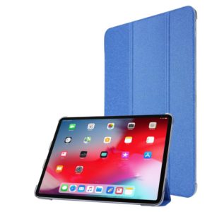 Silk Texture Horizontal Flip Magnetic PU Leather Case with Three-folding Holder & Sleep / Wake-up Function For iPad Air 2022 / 2020 10.9(Blue) (OEM)