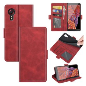 For Samsung Galaxy Xcover 5 / Xcover 5S Dual-side Magnetic Buckle Horizontal Flip Leather Case with Holder & Card Slots & Wallet(Red) (OEM)
