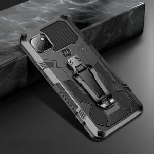 For Motorola Moto One 5G Ace Machine Armor Warrior Shockproof PC + TPU Protective Case(Black) (OEM)