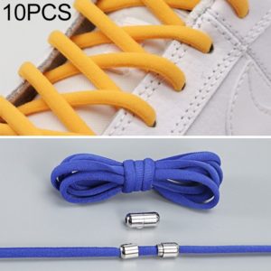 1 Pair Elastic Metal Buckle without Tying Shoelaces(Blue) (OEM)