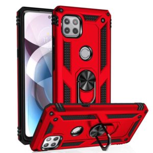 For Motorola Moto One 5G Ace Shockproof TPU + PC Protective Case with 360 Degree Rotating Holder(Red) (OEM)