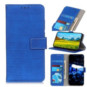 For Xiaomi Redmi Note 8 2021 Crocodile Texture Horizontal Flip Leather Case with Holder & Wallet & Card Slots & Photo Frame(Blue) (OEM)