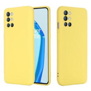 Pure Color Liquid Silicone Shockproof Full Coverage Case For OnePlus 9R(Yellow) (OEM)