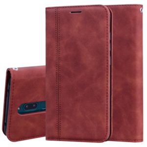 For Xiaomi Redmi 8 Frosted Business Magnetic Horizontal Flip PU Leather Case with Holder & Card Slot & Lanyard(Brown) (OEM)