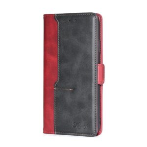 For Huawei P30 Pro Retro Texture Contrast Color Side Buckle Horizontal Flip Leather Case with Holder & Card Slots & Wallet(Red) (OEM)