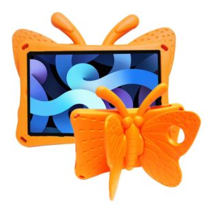 For Galaxy Tab A 10.9 2019 T510 / T515 Butterfly Bracket Style EVA Children Falling Proof Cover Protective Case(Orange) (OEM)