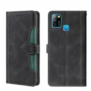 For Infinix Hot 10 Lite / Smart 5 X657 Skin Feel Straw Hat Magnetic Buckle Leather Phone Case(Black) (OEM)