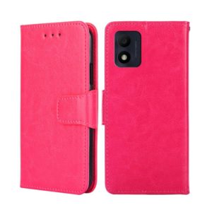 For Alcatel 1B 2022 Crystal Texture Leather Phone Case(Rose Red) (OEM)