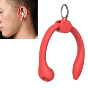 For AirPods 1 / 2 / AirPods Pro / Huawei FreeBuds 3 Wireless Earphones Silicone Anti-lost Lanyard Ear Hook(Red) (OEM)
