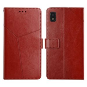 For ZTE Blade L210 Y Stitching Horizontal Flip Leather Phone Case(Brown) (OEM)