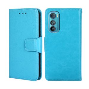 For Motorola Edge 30 Crystal Texture Leather Phone Case(Light Blue) (OEM)