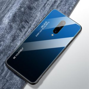 For OnePlus 7 Pro Gradient Color Glass Case(Blue) (OEM)