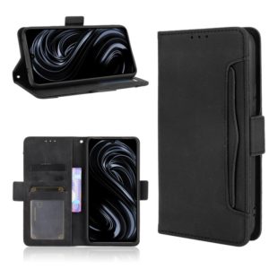 For Rakuten BIG S Skin Feel Calf Pattern Horizontal Flip Leather Case with Holder & Card Slots & Photo Frame(Black) (OEM)
