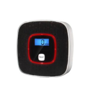 Carbon Monoxide Detector Gas Alarm Sensor Poisoning Gas Tester Human Voice Warning Detector with LCD Display(Black) (OEM)