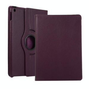 For Lenovo M10 Plus 3rd Litchi Texture 360 Degrees Rotation Leather Tablet Case with Holder(Purple) (OEM)