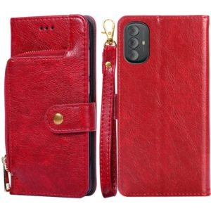 For Motorola Moto G Power 2022 Zipper Bag Leather Phone Case(Red) (OEM)