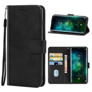 Leather Phone Case For TCL 10 Pro(Black) (OEM)