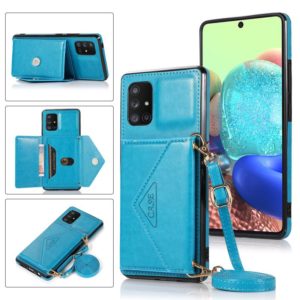 For Samsung Galaxy A21s Multi-functional Cross-body Card Bag TPU+PU Back Cover Case with Holder & Card Slot & Wallet(Blue) (OEM)