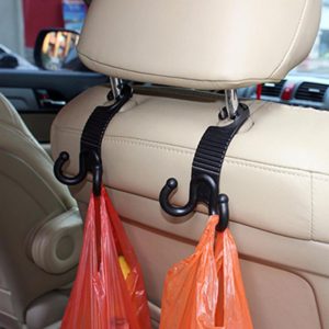 2 PCS Young Player Claw Shape Durable Car Seat Back Hook Trunk Bag Hanger Holder Auto Headrest Luggage Hook (Black) (OEM)