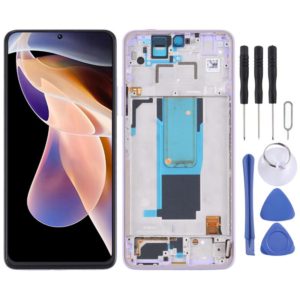 Original LCD Screen and Digitizer Full Assembly with Frame for Xiaomi Redmi Note 11 Pro China/Redmi Note 11 Pro+ 5G/11i/11i HyperCharge(Purple) (OEM)