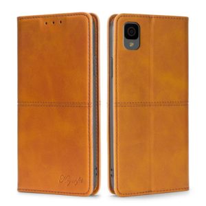 For TCL 30Z T602DL Cow Texture Magnetic Horizontal Flip Leather Phone Case(Light Brown) (OEM)
