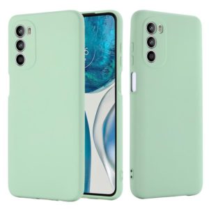For Motorola Moto G52 4G/G82 Pure Color Liquid Silicone Shockproof Phone Case(Green) (OEM)