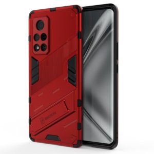 For Honor V40 Punk Armor 2 in 1 PC + TPU Shockproof Case with Invisible Holder(Red) (OEM)
