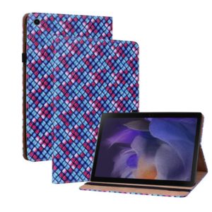 For Samsung Galaxy Tab A8 10.5 2021 Color Weave Leather Tablet Case with Holder(Blue) (OEM)