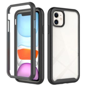 For iPhone 11 Starry Sky Solid Color Series Shockproof PC + TPU Case with PET Film (Black) (OEM)