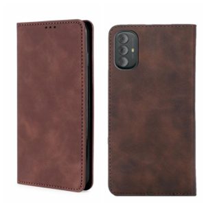 For Motorola Moto G Power 2022 Skin Feel Magnetic Horizontal Flip Leather Phone Case(Dark Brown) (OEM)