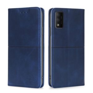For TCL 30T T603DL Cow Texture Magnetic Horizontal Flip Leather Phone Case(Blue) (OEM)