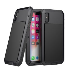 For iPhone XS Max Metal Shockproof Waterproof Protective Case (Black) (OEM)