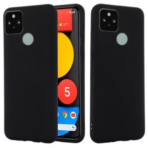For Google Pixel 5A Solid Color Liquid Silicone Dropproof Full Coverage Protective Case(Black) (OEM)