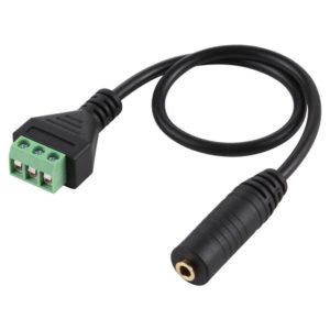 3.5mm Female to 3 Pin Pluggable Terminals Solder-free Connector Solderless Connection Adapter Cable, Length: 30cm (OEM)