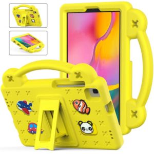 For Samsung Galaxy Tab A 8.0 2019 T290 / T295 Handle Kickstand Children EVA Shockproof Tablet Case(Yellow) (OEM)
