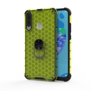 For Huawei Y6p 2020 Shockproof Honeycomb PC + TPU Ring Holder Protection Case(Green) (OEM)