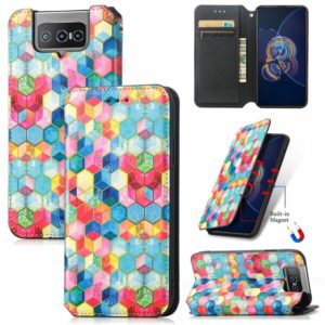 For Asus Zenfone 8 Flip Colorful Magnetic Horizontal Flip PU Leather Case with Holder & Card Slot & Wallet(Magic Space) (OEM)