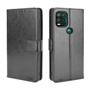 For Motorola Moto G Stylus 5G 2021 Crazy Horse Texture Horizontal Flip Leather Case with Holder & Card Slots & Lanyard(Black) (OEM)