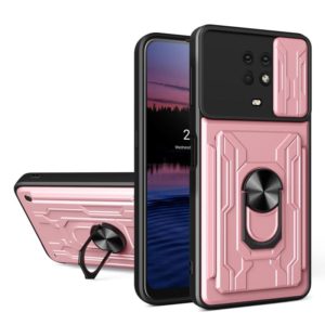 For Nokia G10 Sliding Camshield Card Phone Case(Rose Gold) (OEM)