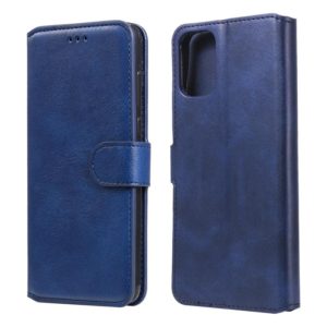 For Motorola Moto G9 Plus Classic Calf Texture PU + TPU Horizontal Flip Leather Case, with Holder & Card Slots & Wallet(Blue) (OEM)