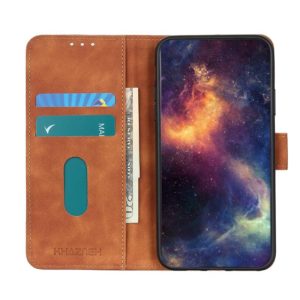 For OPPO A15 KHAZNEH Retro Texture PU + TPU Horizontal Flip Leather Case with Holder & Card Slots & Wallet(Brown) (OEM)