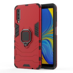 PC + TPU Shockproof Protective Case for Galaxy A70, with Magnetic Ring Holder (Red) (OEM)